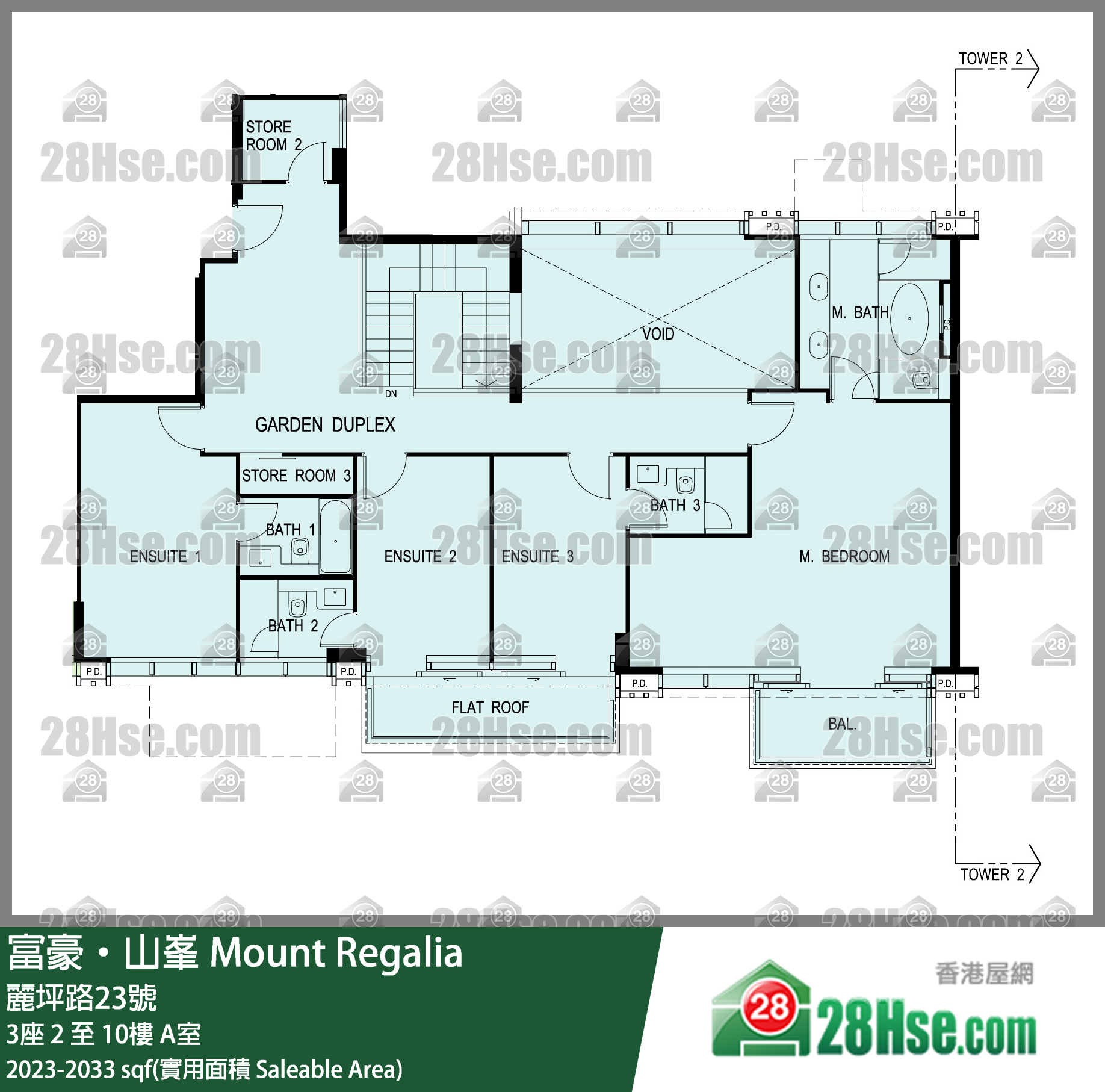 富豪山峯 大廈 3座 10樓 A室 平面圖