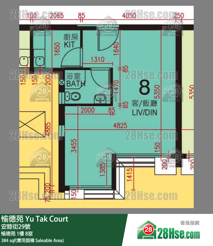 愉德苑 愉德苑 1楼 8室 平面图