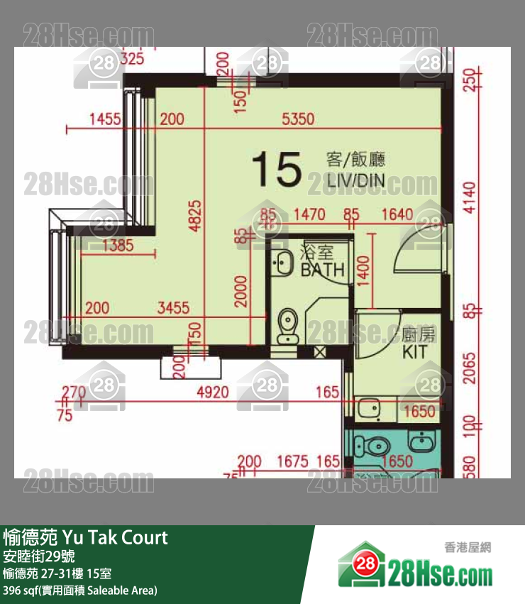 愉德苑 愉德苑 31楼 15室 平面图