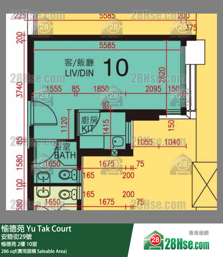 愉德苑 愉德苑 2樓 10室 平面圖