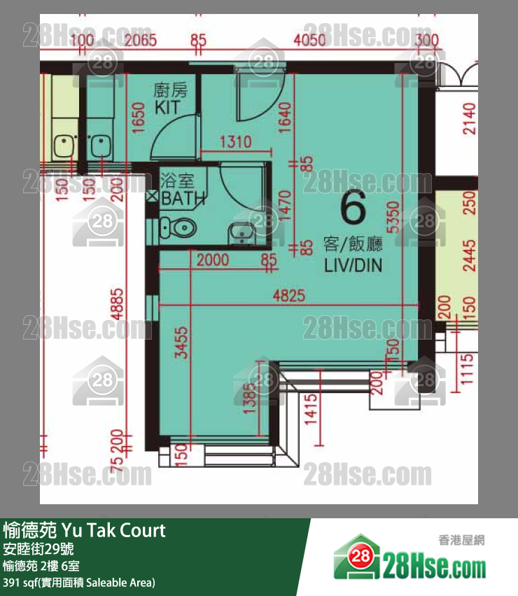 愉德苑 愉德苑 2楼 6室 平面图