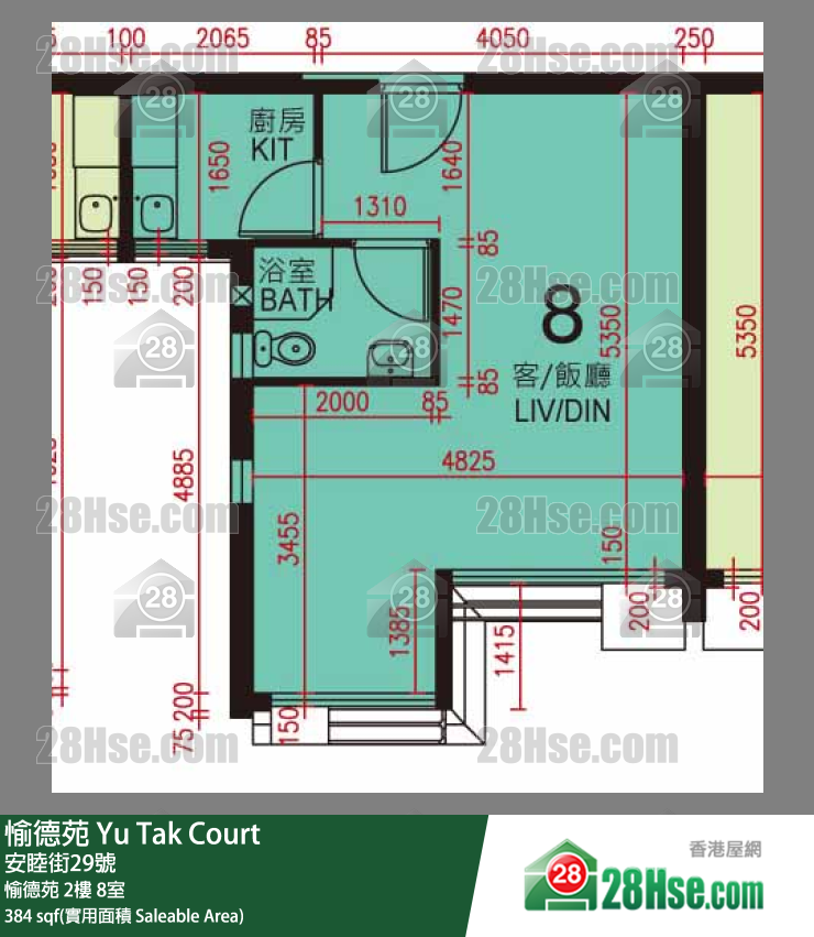 愉德苑 愉德苑 2楼 8室 平面图