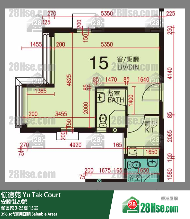 愉德苑 愉德苑 5楼 15室 平面图