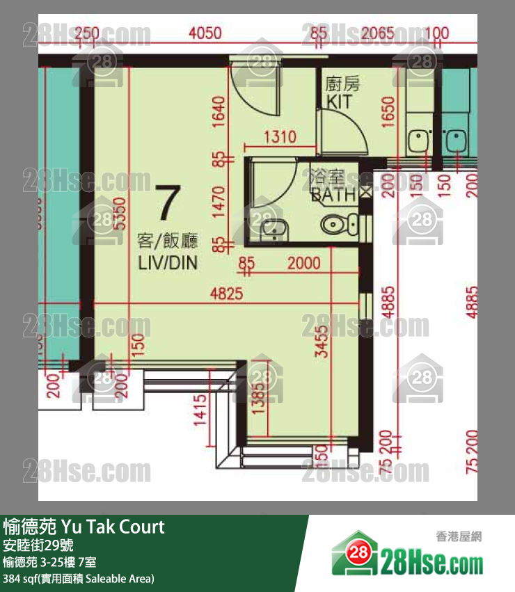 愉德苑 愉德苑 18楼 7室 平面图