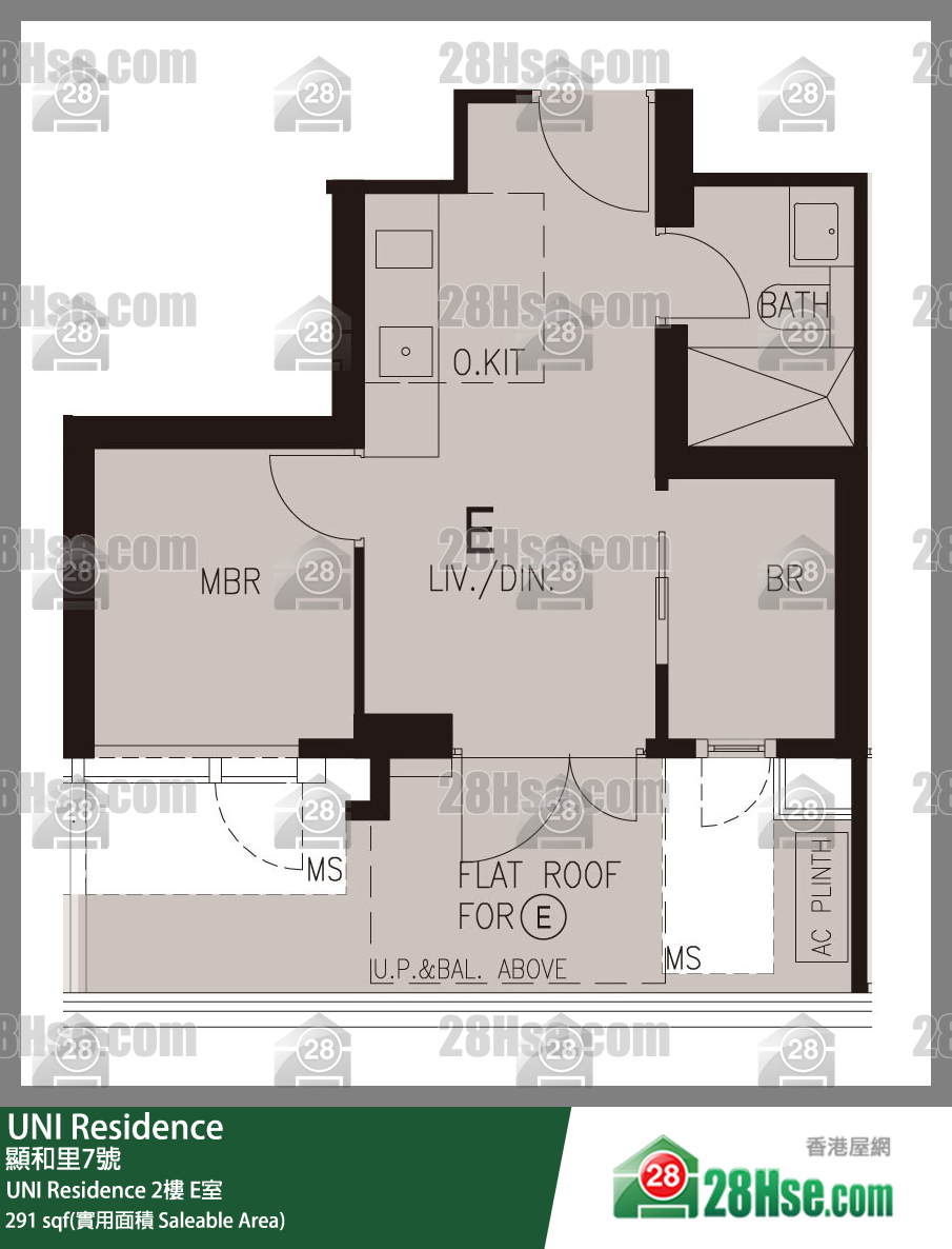  UNI Residence UNI Residence 2樓 E室 平面圖