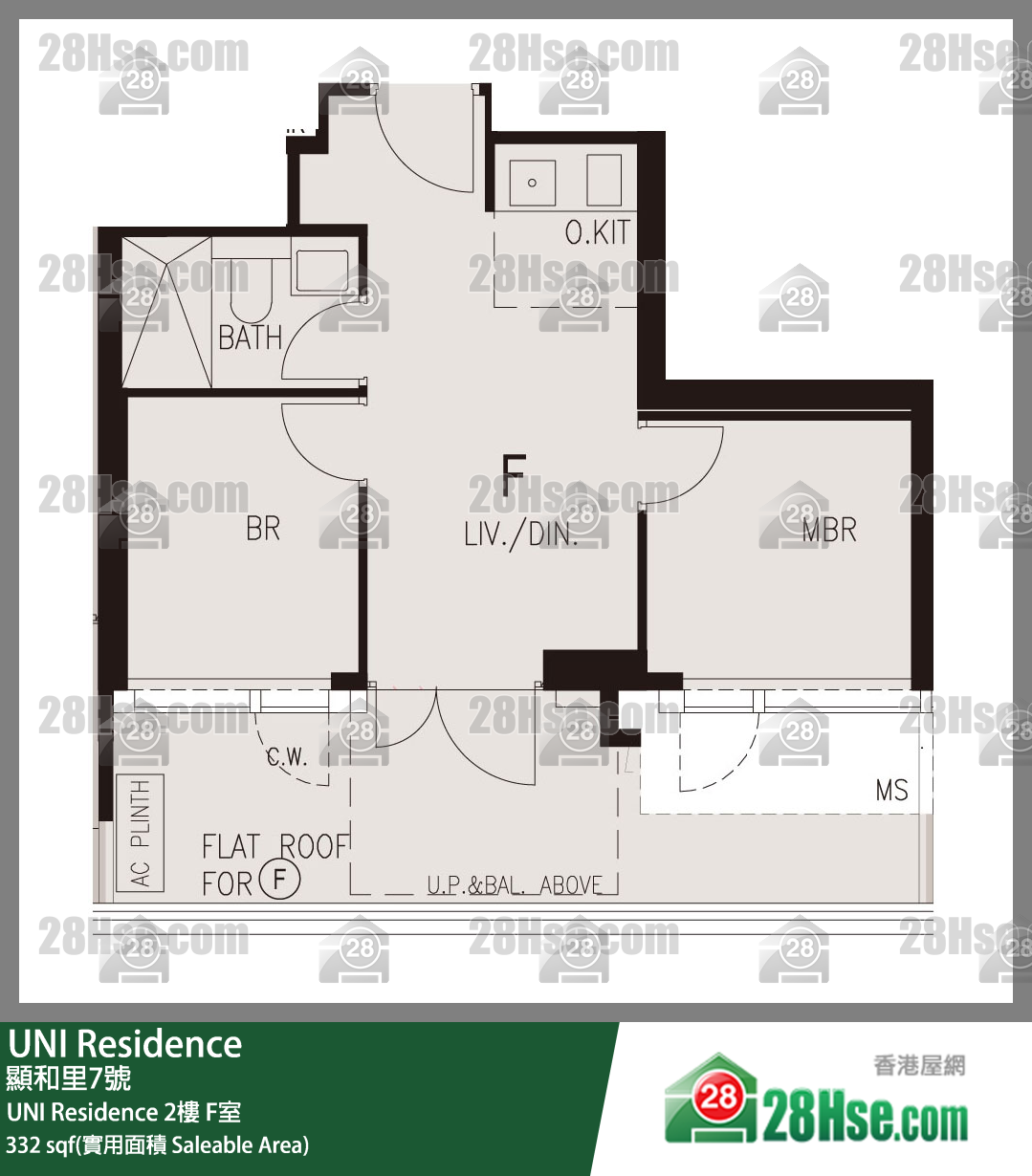  UNI Residence UNI Residence 2樓 F室 平面圖