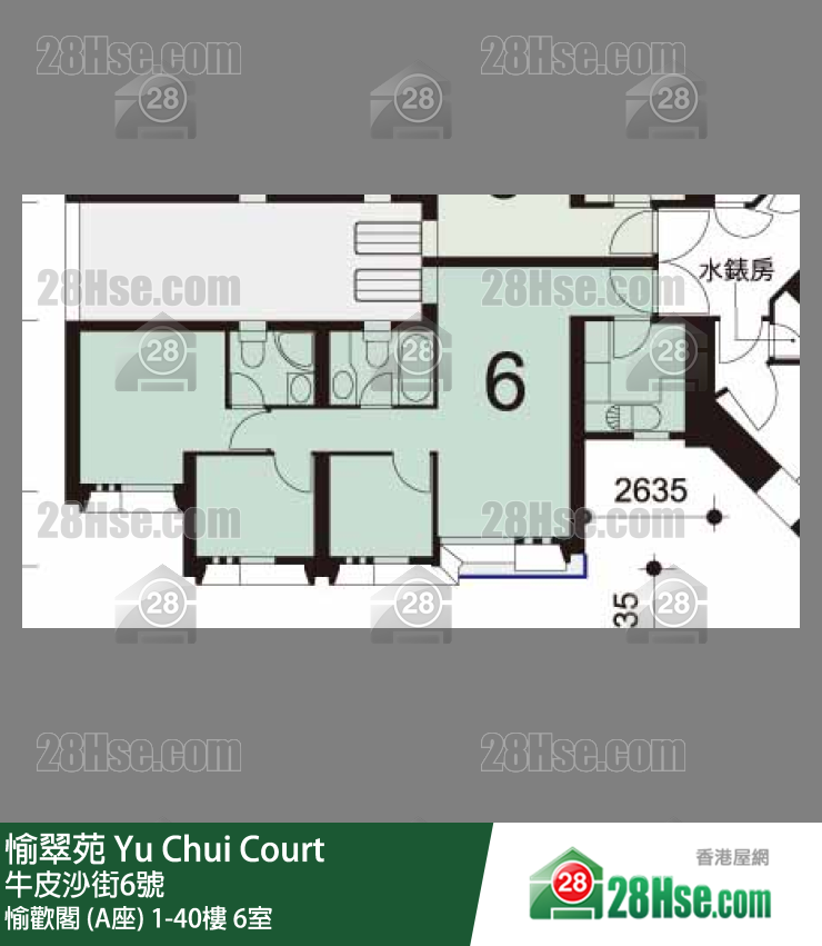 愉翠苑 愉歡閣 (A座)17樓 6室 平面圖