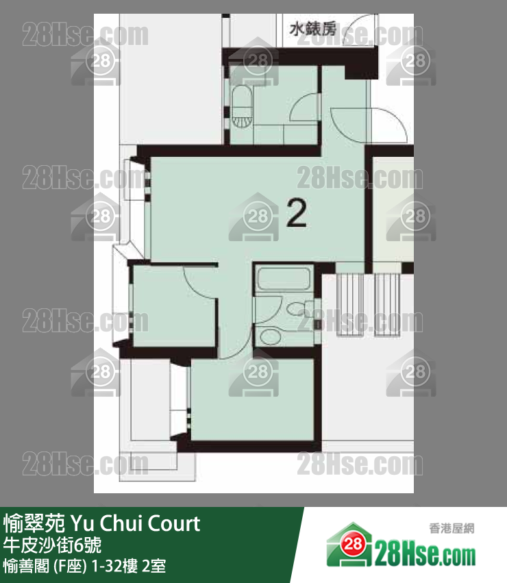 愉翠苑 單位平面圖(由 28Hse 提供) 愉翠苑 單位平面圖(由 28Hse 提供)