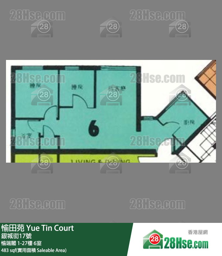 愉田苑 愉瑞閣20樓 6室 平面圖