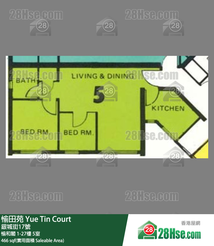 愉田苑 愉和閣 19樓 5室 平面圖