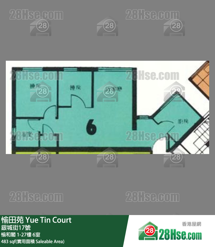 愉田苑 愉和閣26樓 6室 平面圖