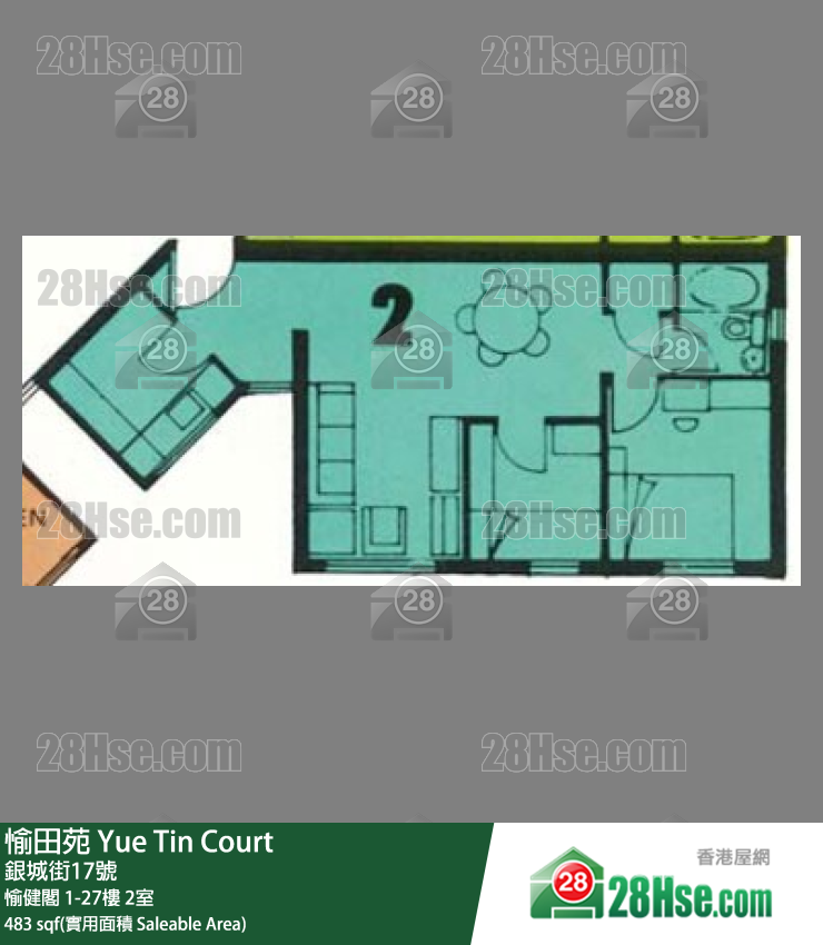 愉田苑 愉健閣 18樓 2室 平面圖