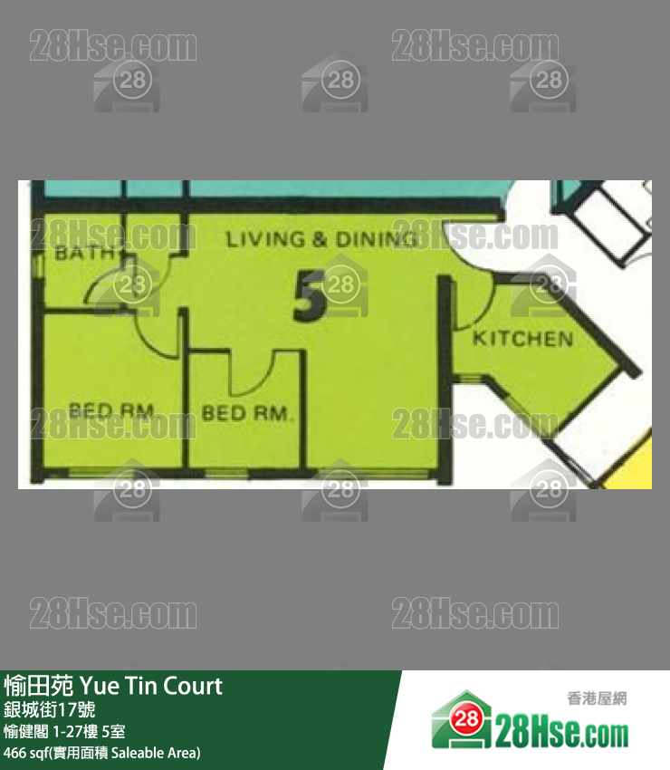 愉田苑 愉健閣22樓 5室 平面圖