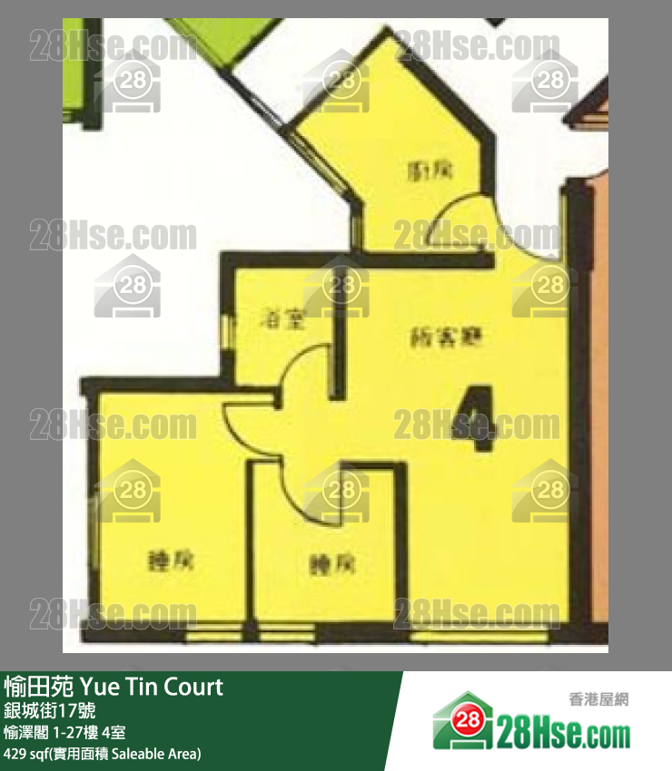 愉田苑 愉澤閣22樓 4室 平面圖