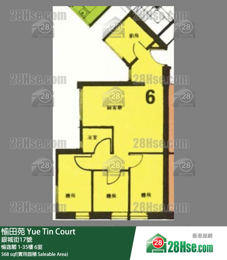 愉田苑 愉逸閣10樓 6室 平面圖