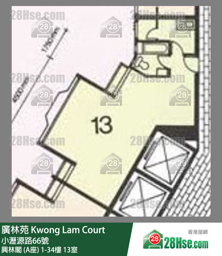 廣林苑 興林閣 (A座)17樓 13室 平面圖