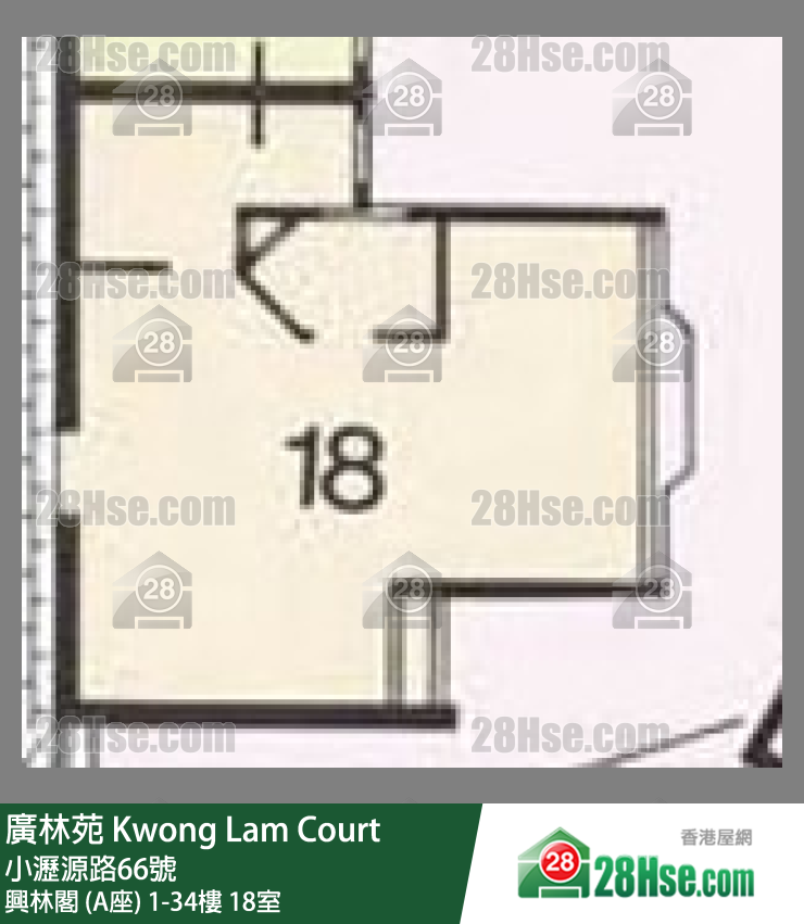 廣林苑 興林閣 (A座)10樓 18室 平面圖