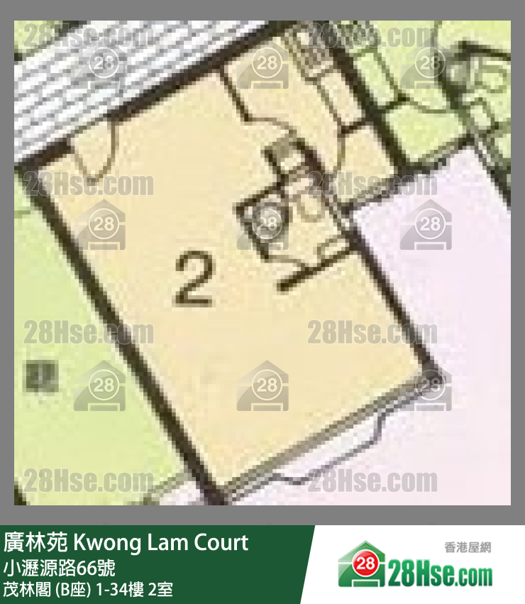 廣林苑 茂林閣 (B座) 5樓 2室 平面圖