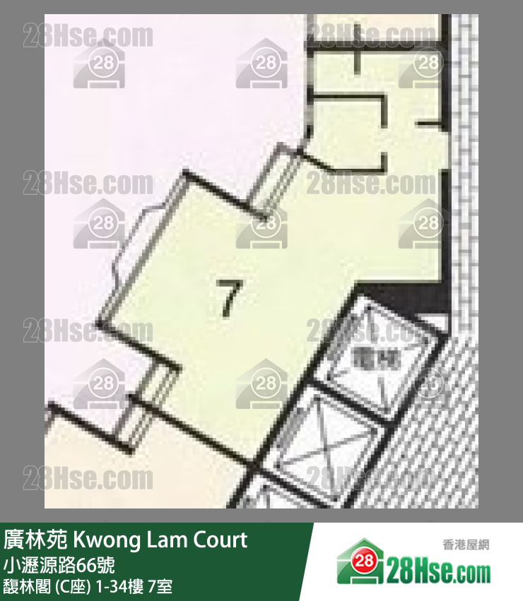 廣林苑 馥林閣 (C座)6樓 7室 平面圖
