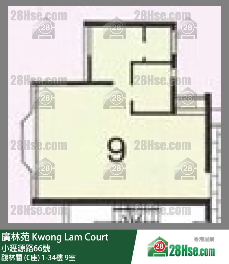 廣林苑 馥林閣 (C座)10樓 9室 平面圖