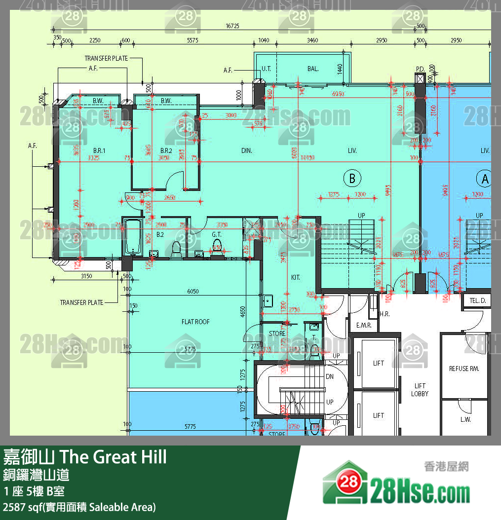嘉御山 屋苑大廈1 座6 B室 平面圖