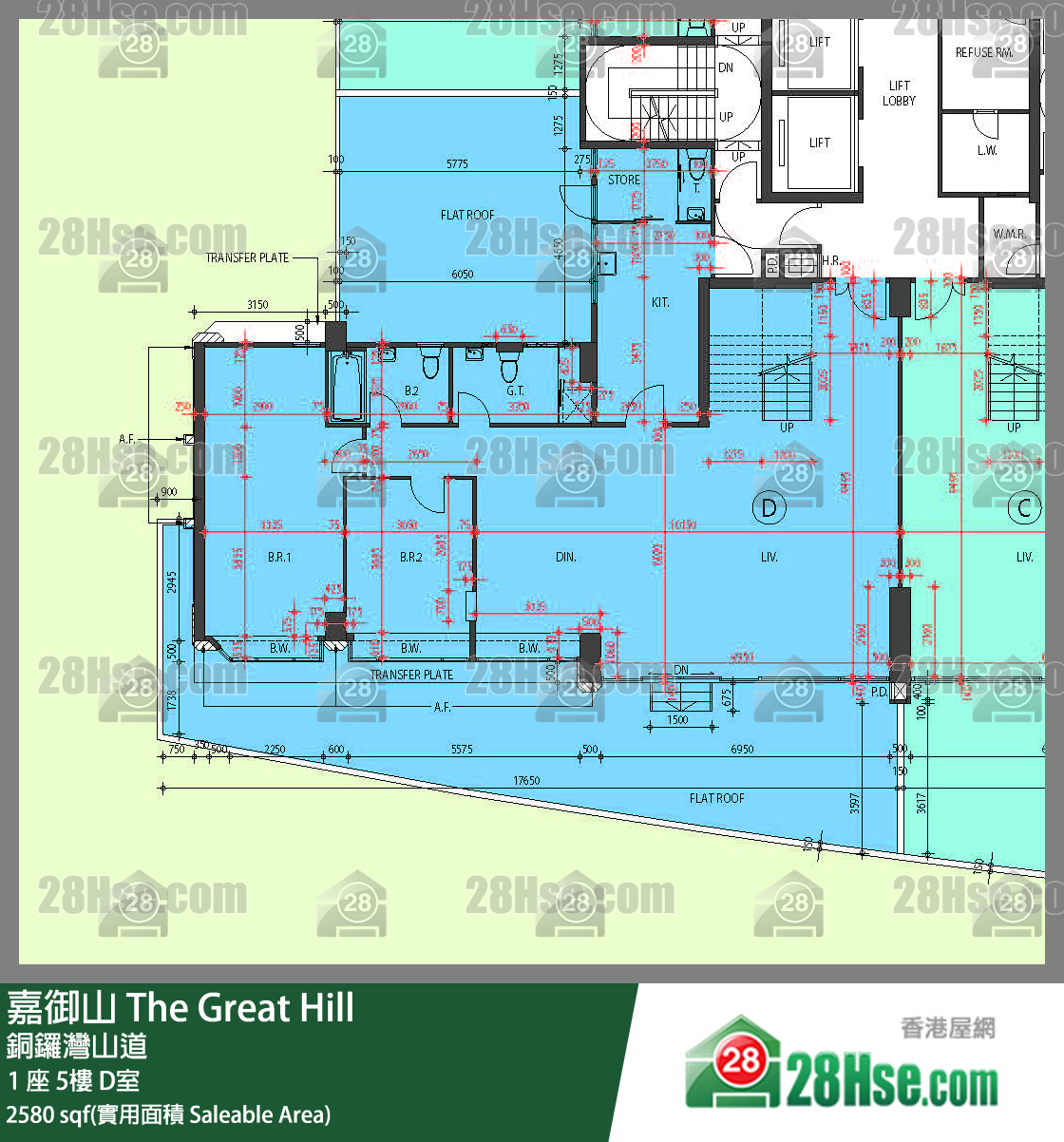 嘉御山 屋苑大廈1 座6 D室 平面圖