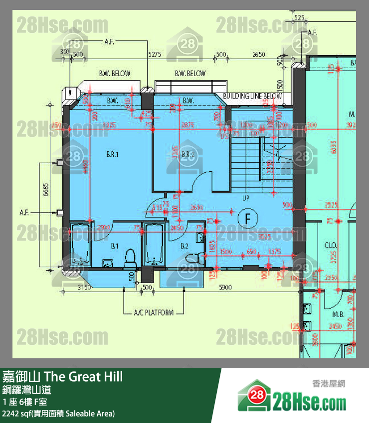 嘉御山 屋苑大廈1 座7 F室 平面圖