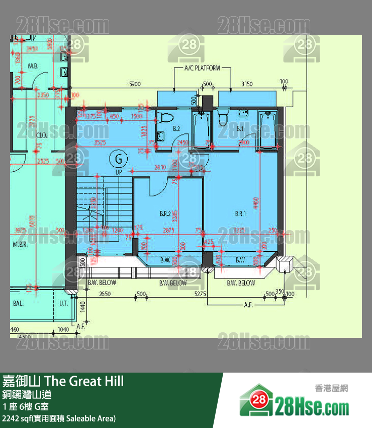 嘉御山 屋苑大廈1 座7 G室 平面圖