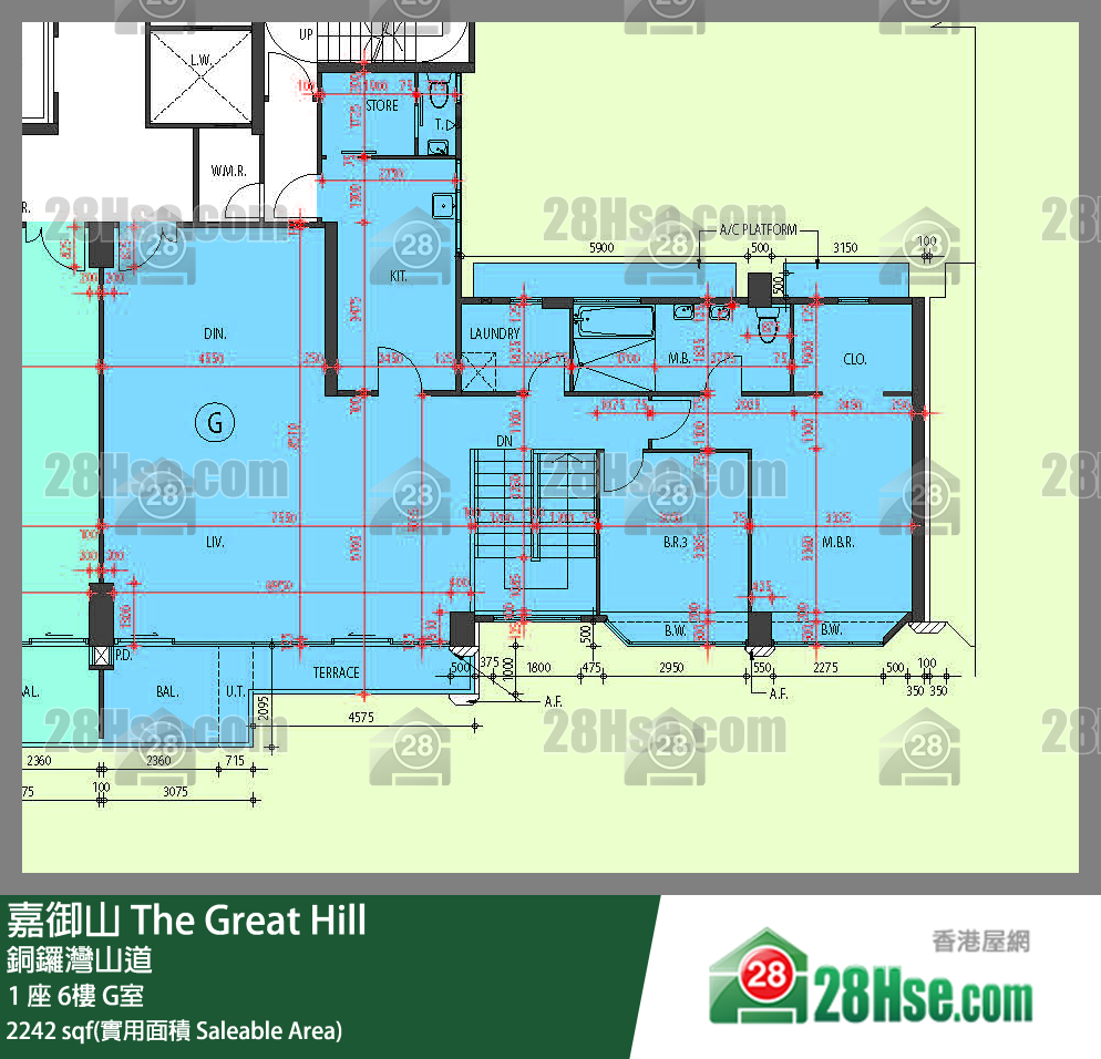 嘉御山 屋苑大廈1 座7 G室 平面圖
