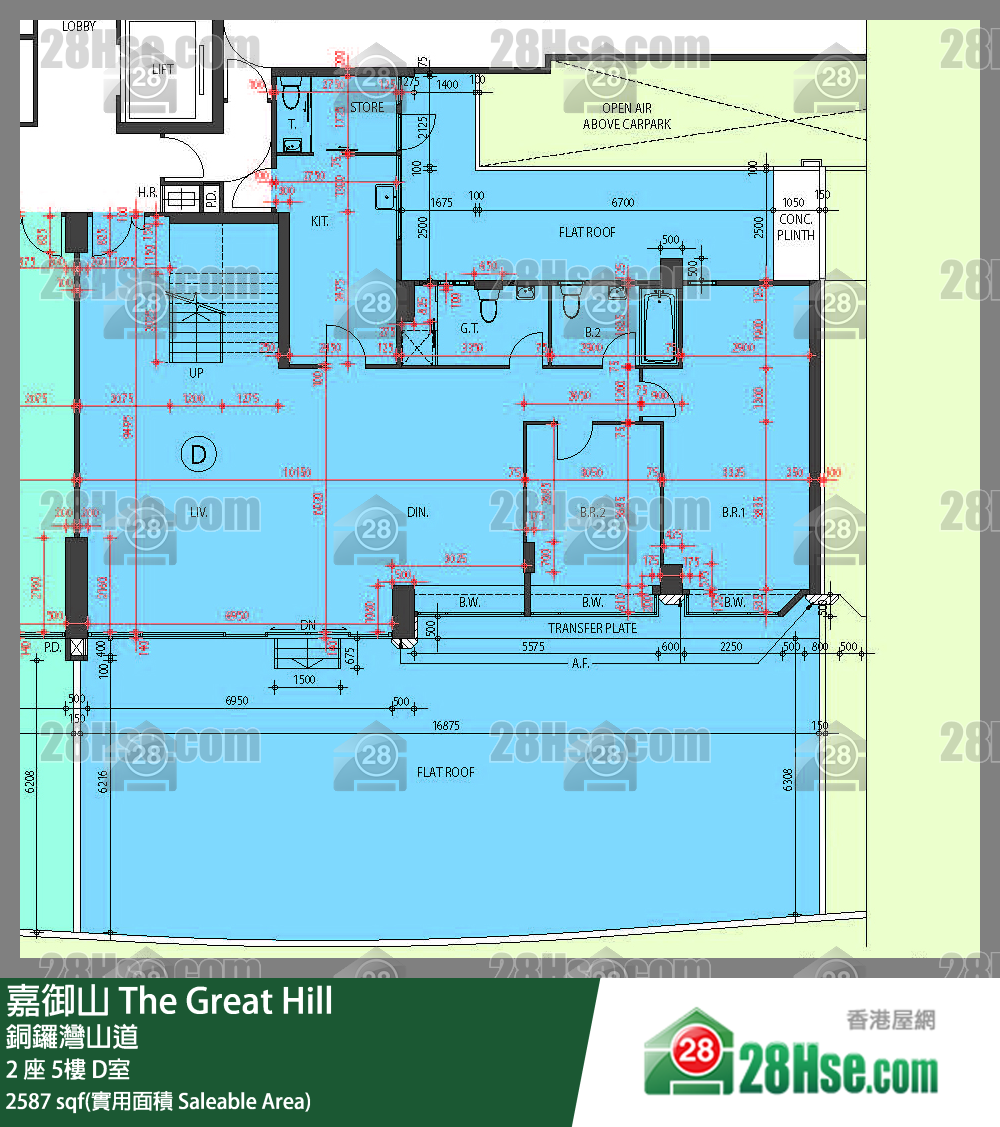 嘉御山 屋苑大廈2 座6 D室 平面圖