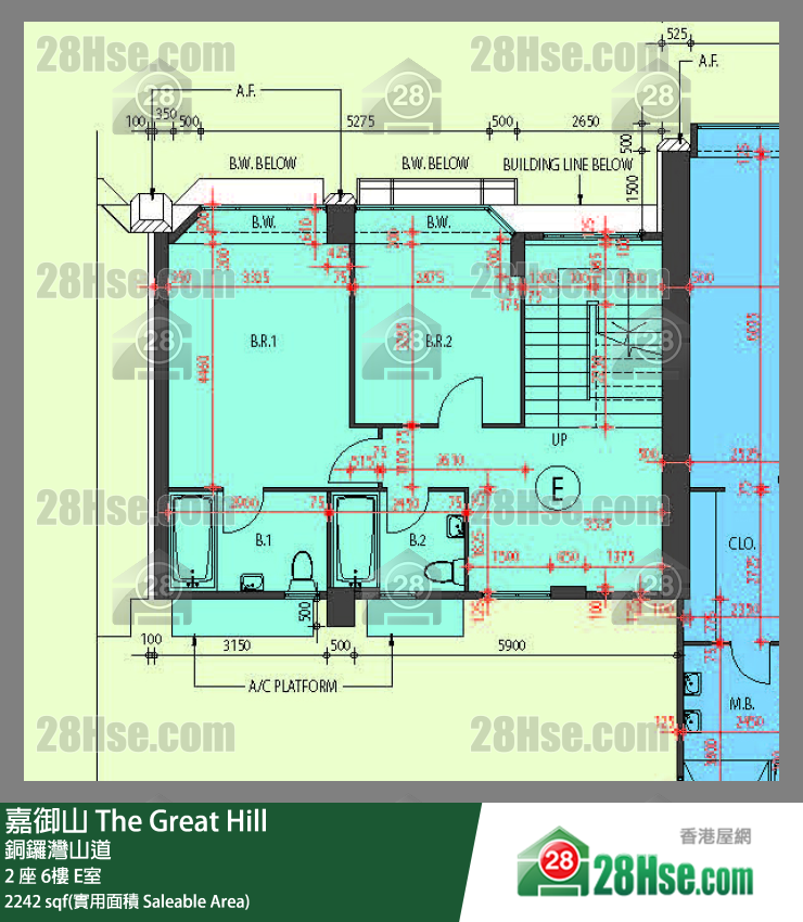 嘉御山 屋苑大廈2 座7 E室 平面圖