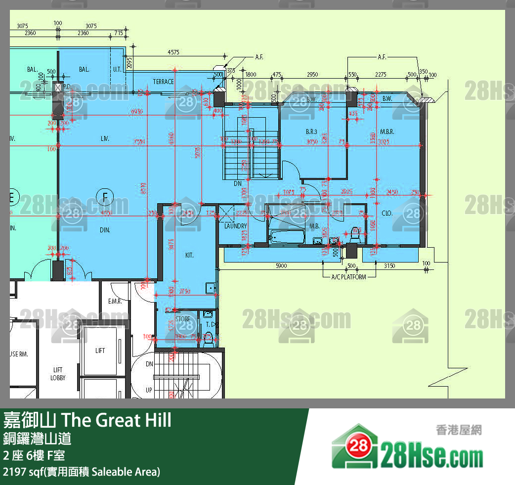 嘉御山 屋苑大廈2 座7 F室 平面圖
