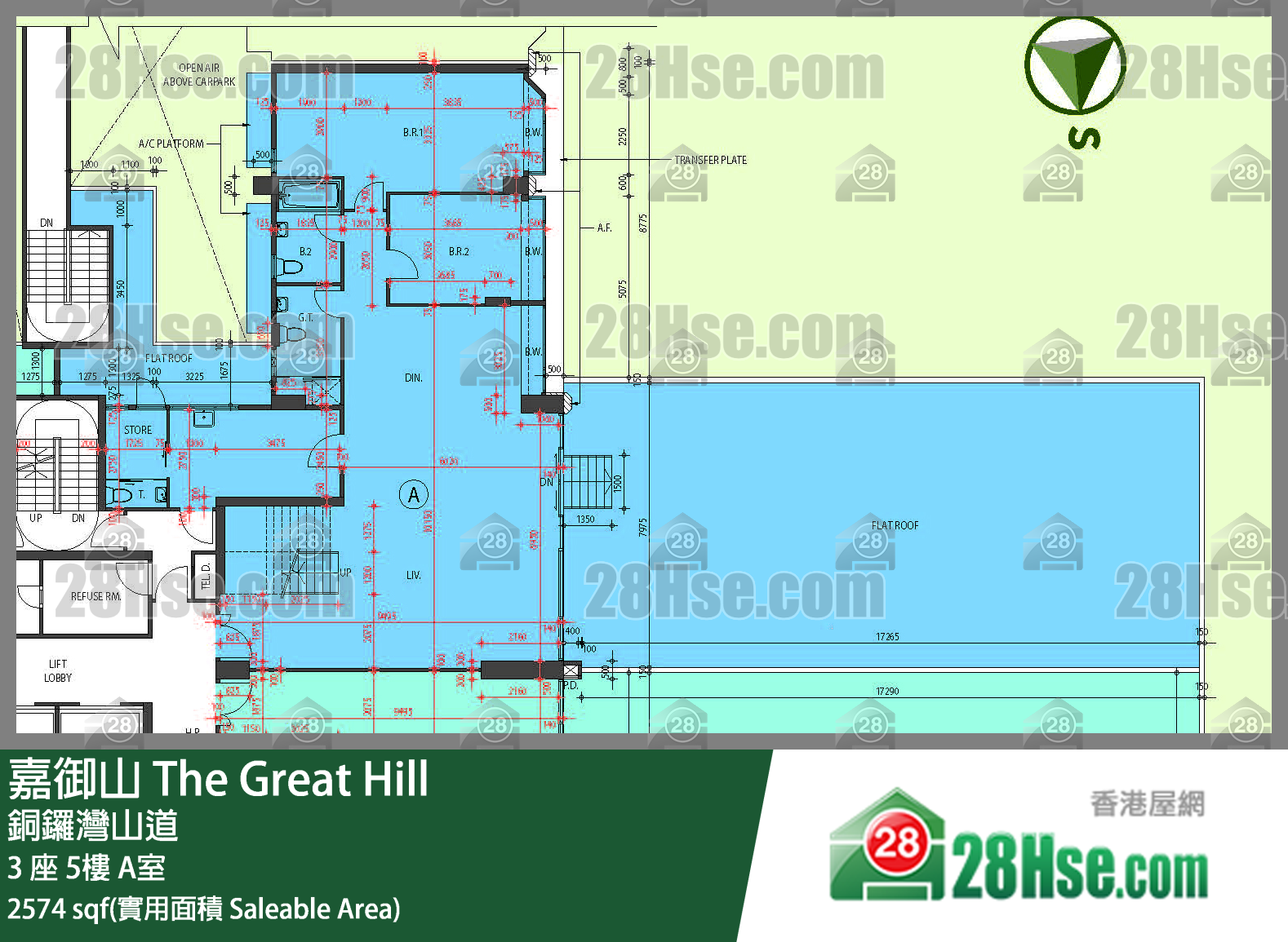 嘉御山 屋苑大廈3 座6 A室 平面圖