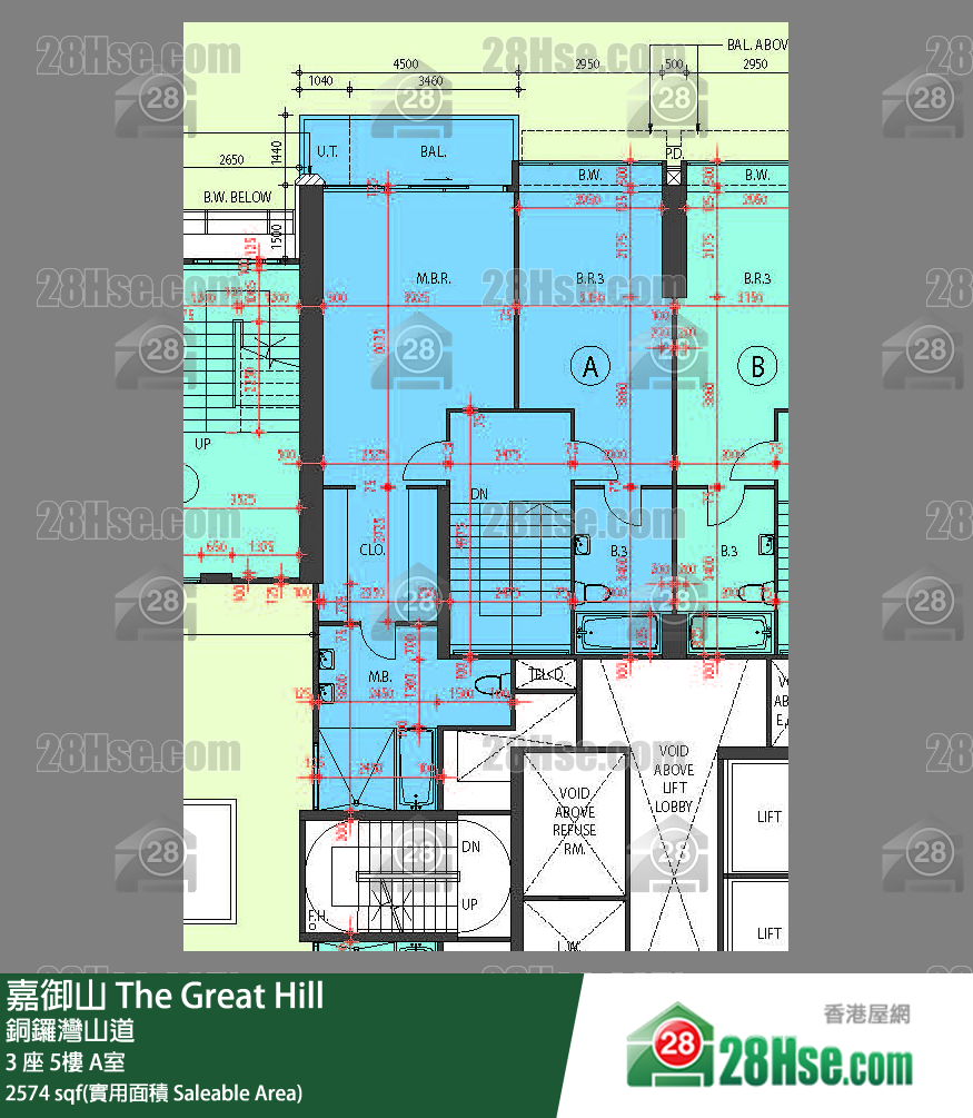 嘉御山 屋苑大廈3 座6 A室 平面圖