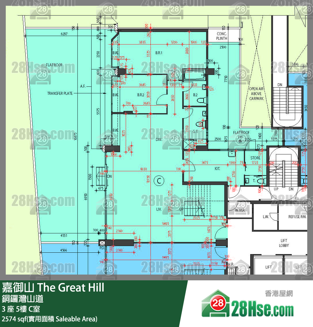 嘉御山 屋苑大廈3 座6 C室 平面圖