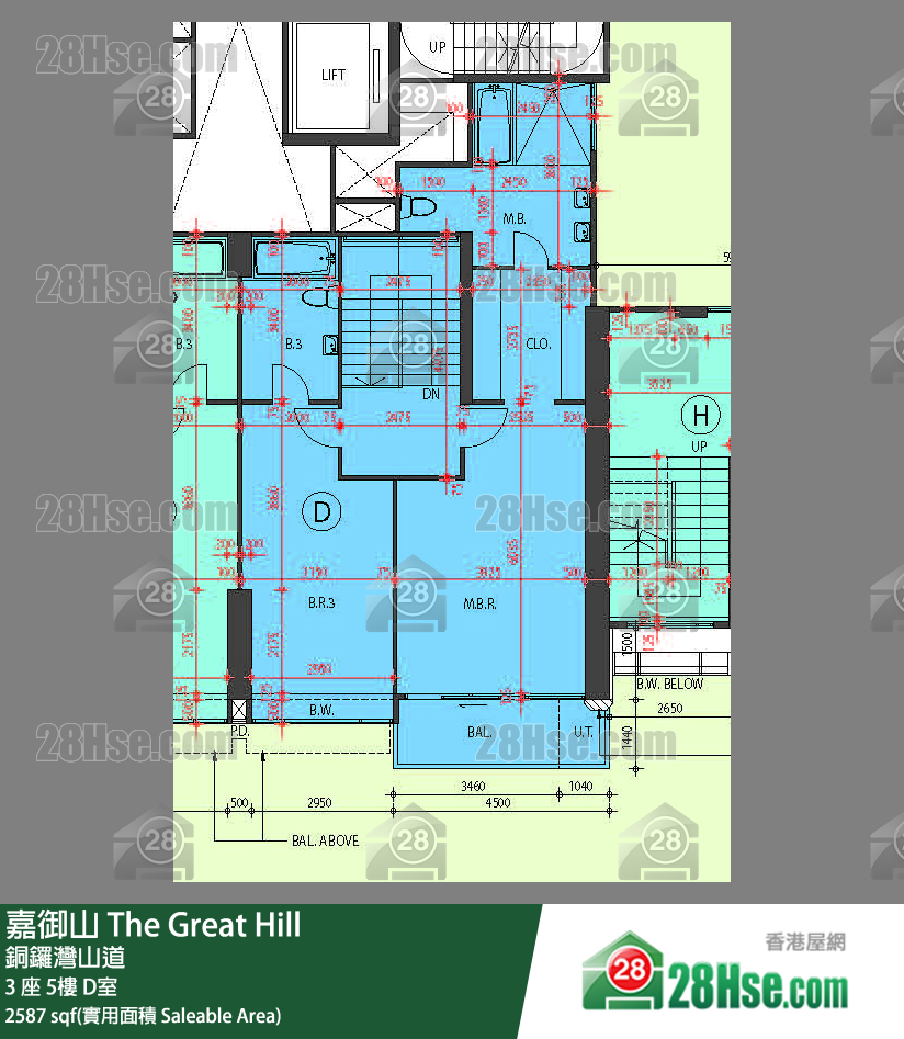 嘉御山 屋苑大廈3 座6 D室 平面圖