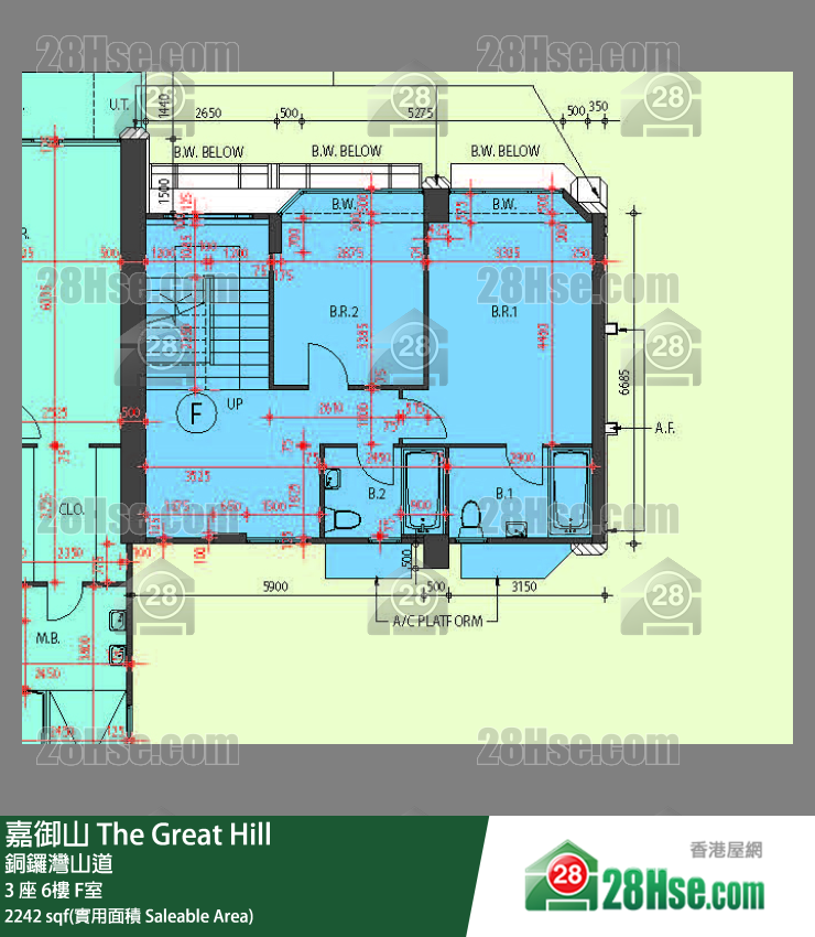 嘉御山 屋苑大廈3 座7 F室 平面圖