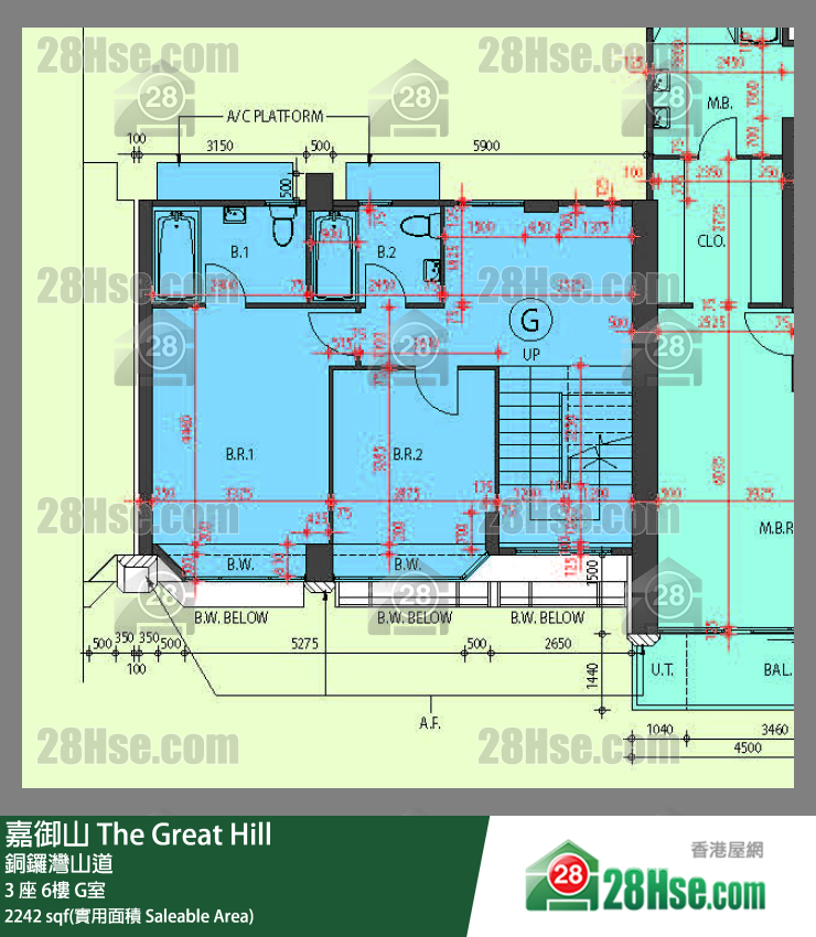 嘉御山 屋苑大廈3 座7 G室 平面圖