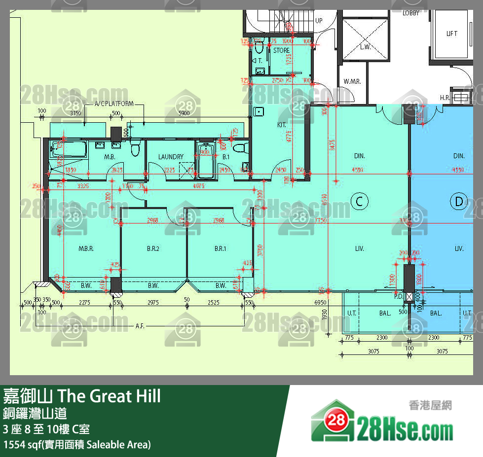 嘉御山 屋苑大廈 3 座 10樓 C室 平面圖