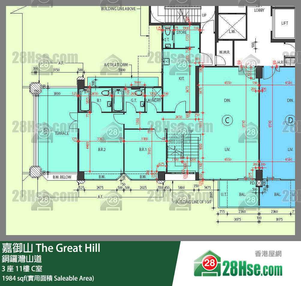 嘉御山 屋苑大廈3 座11樓 C室 平面圖