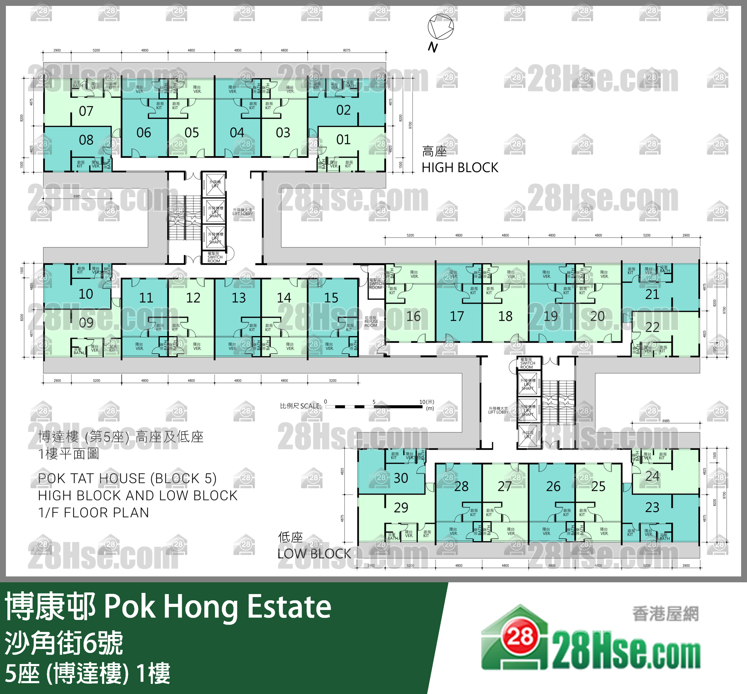 5座 (博达楼) 1楼 平面图