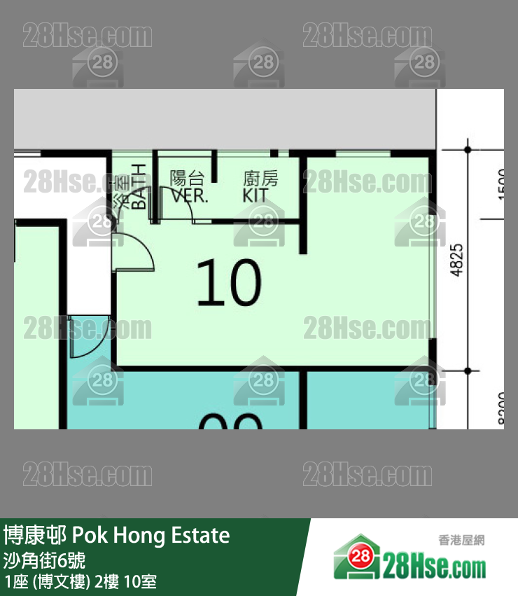 博康邨 1座 (博文樓)2樓 10室 平面圖