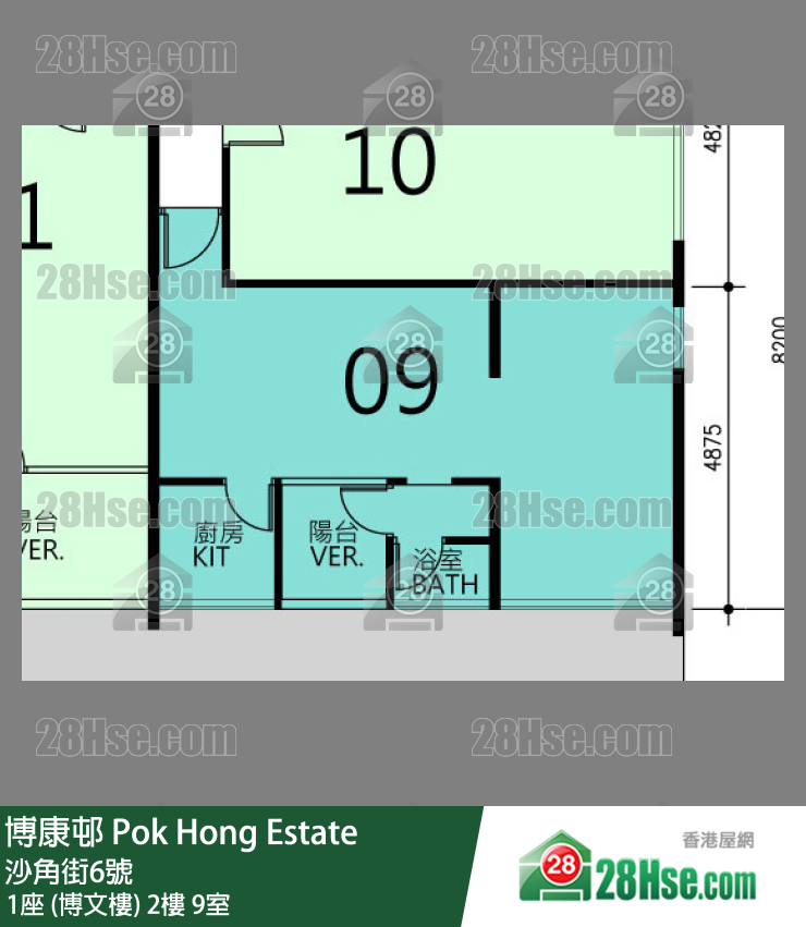 博康邨 1座 (博文樓)2樓 9室 平面圖