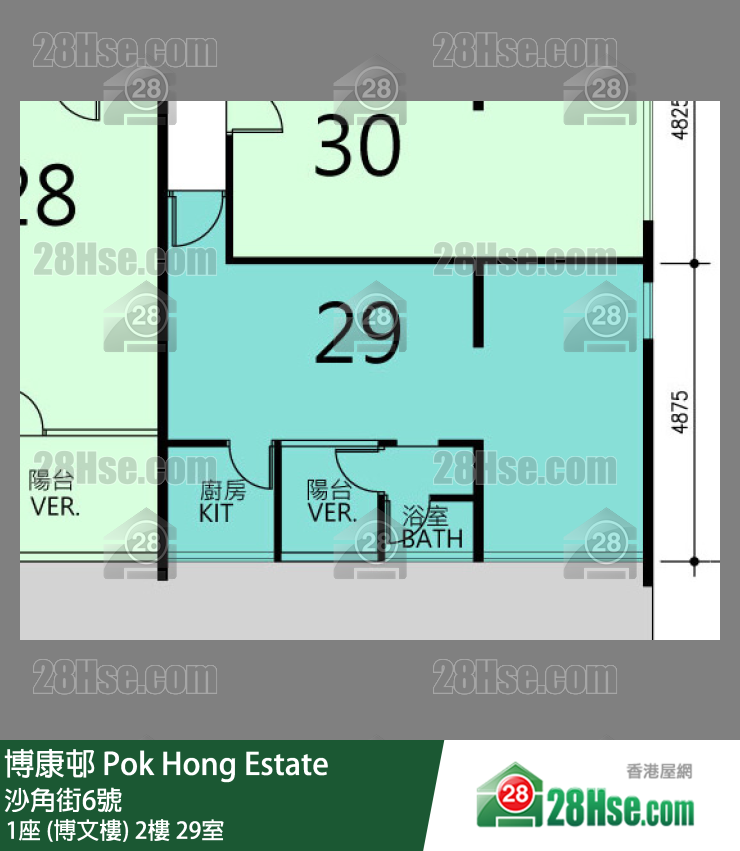博康邨 1座 (博文樓)2樓 29室 平面圖