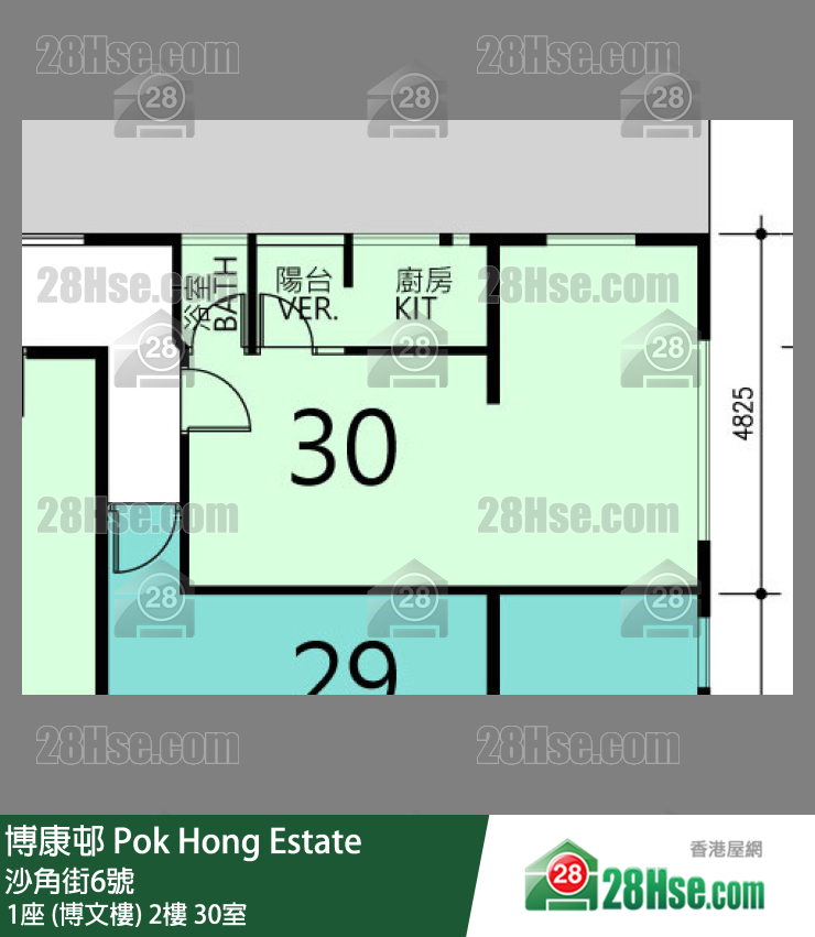 博康邨 1座 (博文樓)2樓 30室 平面圖