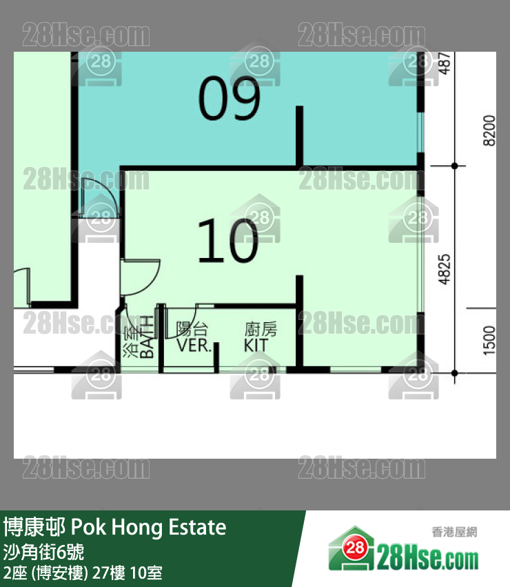 博康邨 2座 (博安樓)27樓 10室 平面圖