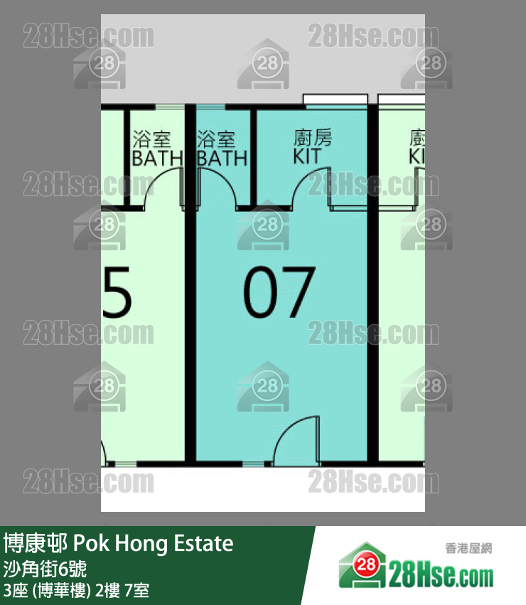 博康邨 3座 (博華樓)2樓 7室 平面圖