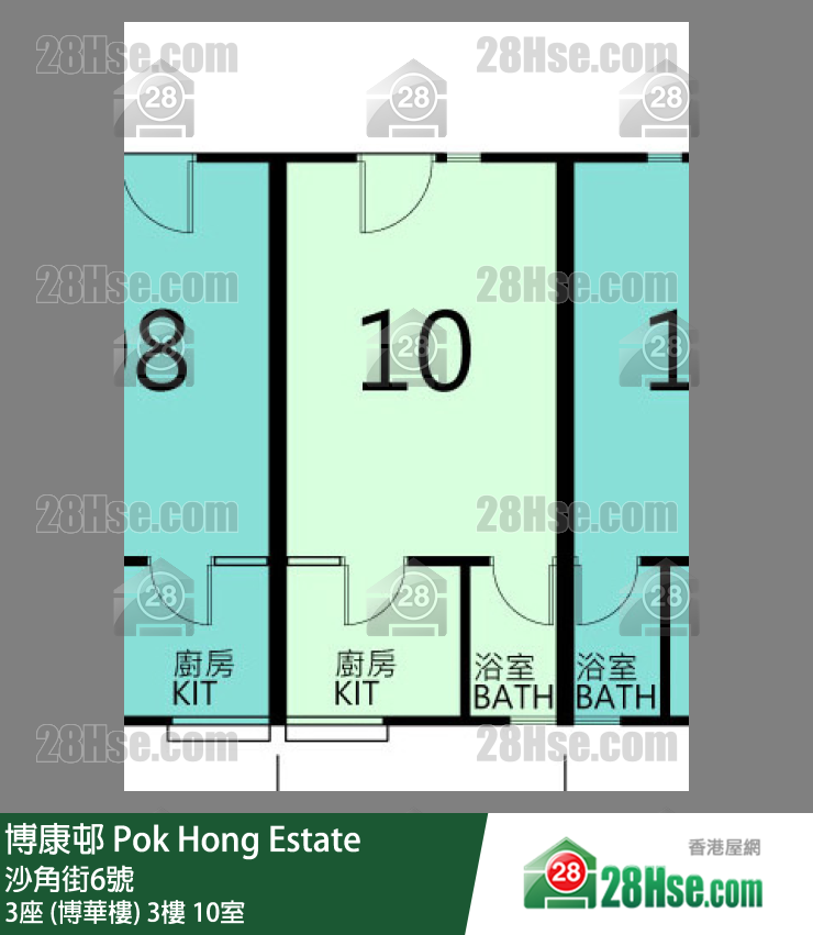 博康邨 3座 (博華樓)3樓 10室 平面圖
