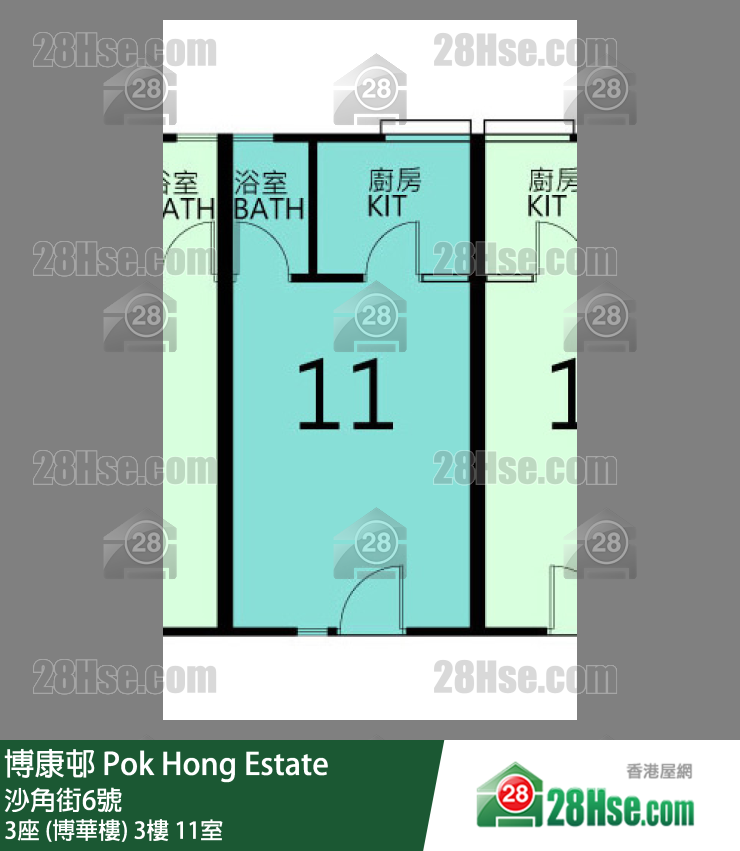 博康邨 3座 (博華樓)3樓 11室 平面圖