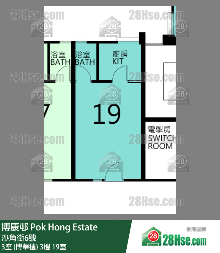 博康邨 3座 (博華樓)3樓 19室 平面圖